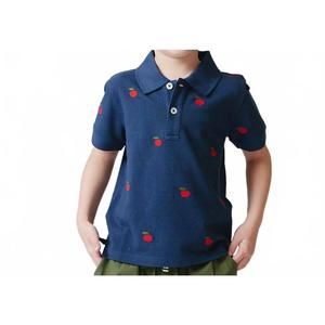 NEW PINK CHICKEN alec shirt in apples embroidery